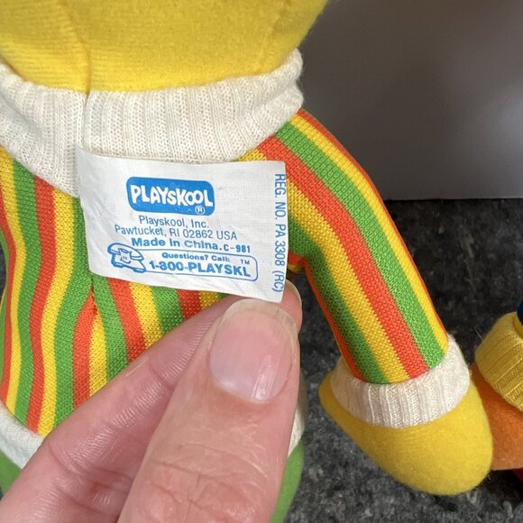 Sesame Street Ernie & Bert Plush, 11" Playskool, 1984. CLEAN & Washable - Picture 5 of 12